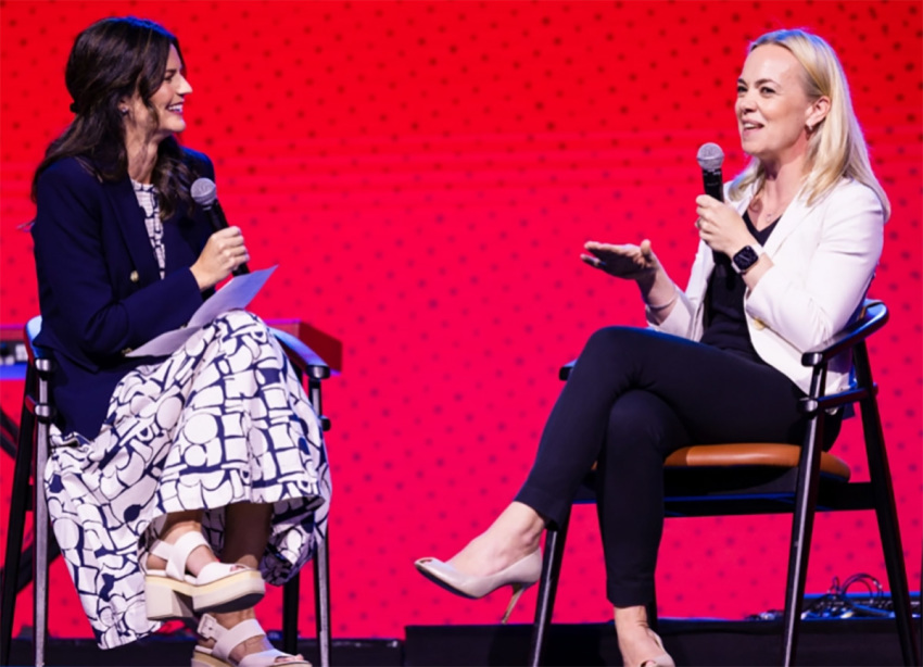 Cissie Graham Lynch (left) hosted a conversation with Amy Orr-Ewing on commitment to the Gospel in a compromising culture. 