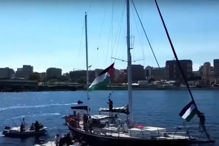 Aid Boat To Gaza Carrying Greta Thunberg , June 9, 2025. 