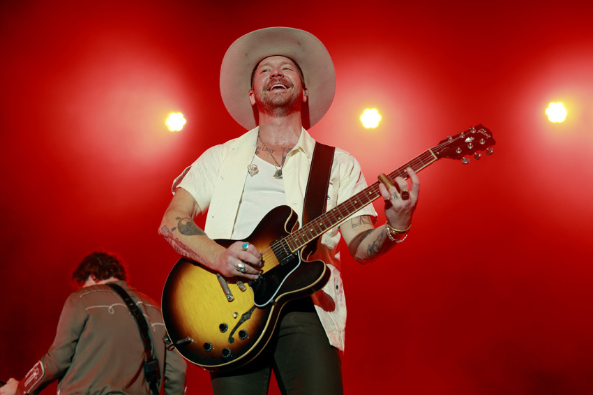 Bear Rinehart of NEEDTOBREATHE performs onstage for day two of the 2024 Pilgrimage Music & Cultural Festival at The Park at Harlinsdale Farm on Sept. 29, 2024, in Franklin, Tennessee.