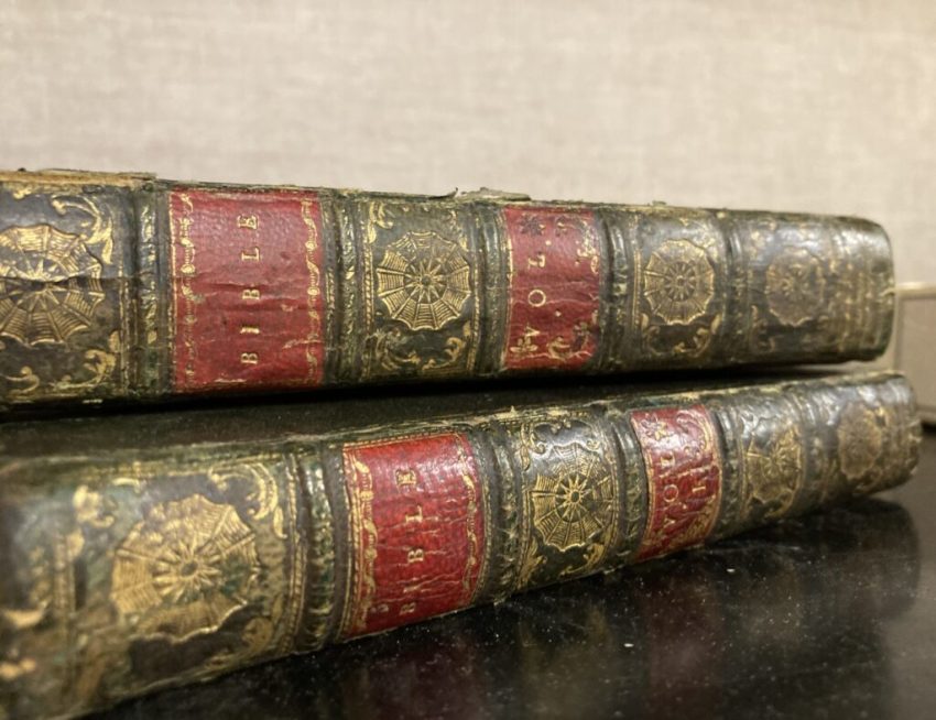 Volume I-II of Copy 1 of the Aitken Bible in the Rare Book and Special collections Division from the Library of Congress.