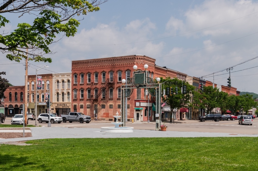 The village of Bath in Steuben County, New York. 