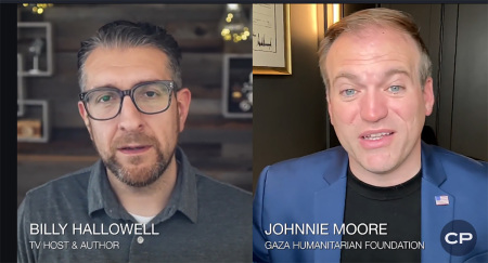 Billy Hallowell and Johnnie Moore discuss the mission work of the Gaza Humanitarian Foundation in a June 2025 interview.