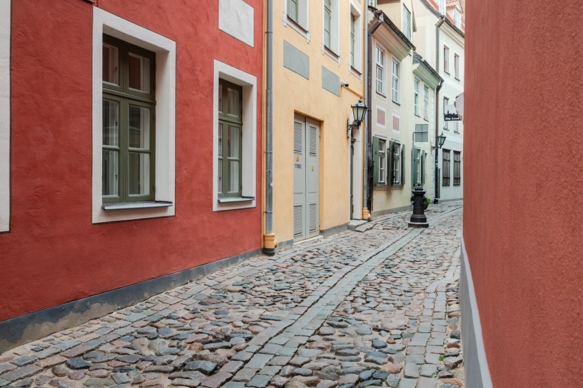 The streets of Riga, Latvia. 