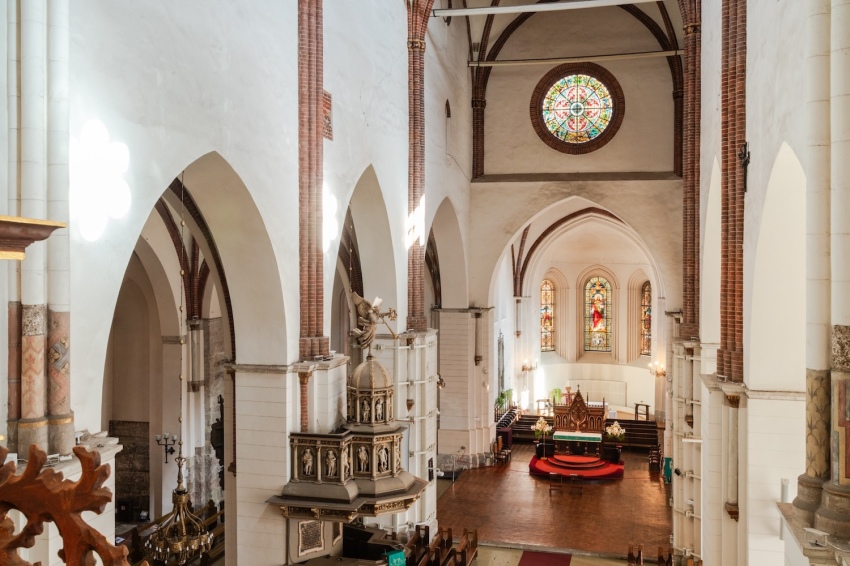 The interior of Riga Cathedral. 