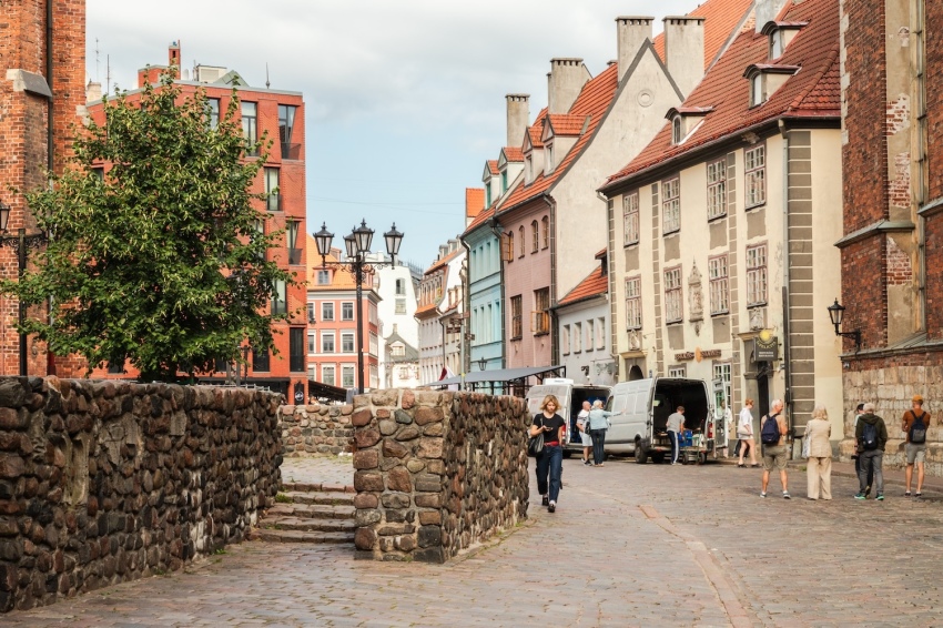 The streets of Riga, Latvia. 