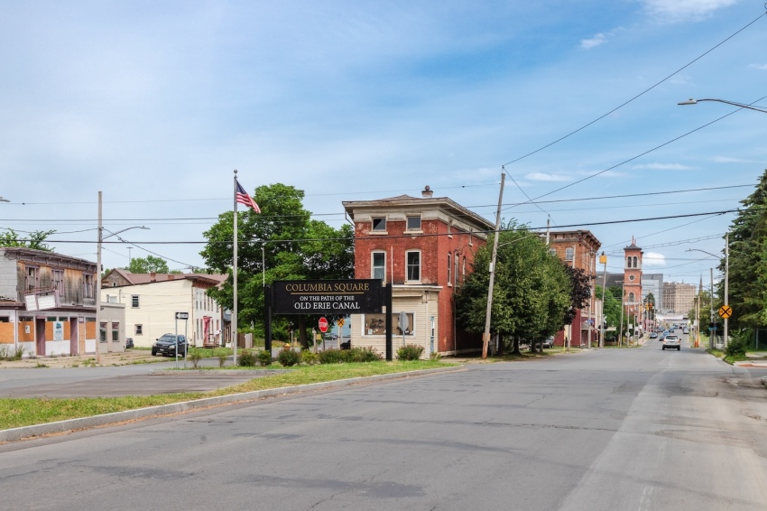The streets of Utica, New York. 