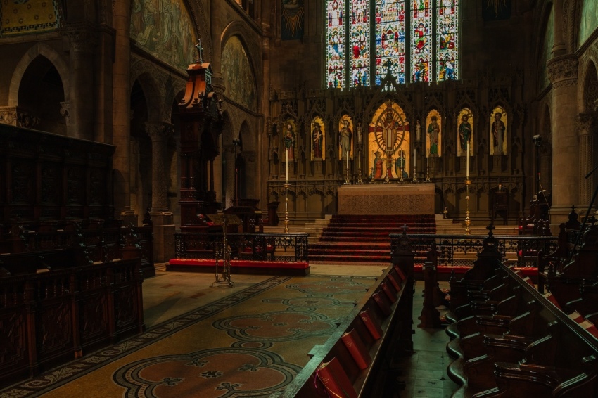 The high altar at the Cathedral of All Saints (Episcopal) in Albany, New York, New York. 