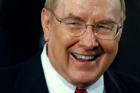 Dr. James Dobson, founder of Focus on the Family, participates in the National Day of Prayer ceremony at the White House May 3, 2007 in Washington, D.C. The program included prayers and meditations from Christian and Jewish leaders and a performance by the US Army Chorus. 