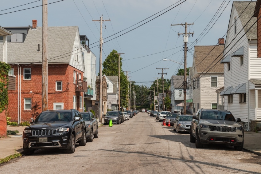 The streets of Little Italy in Cleveland. 