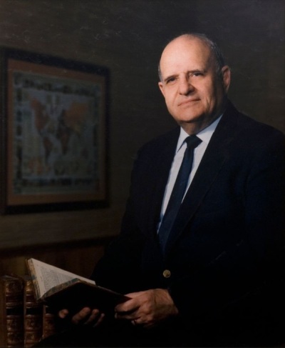 The official portrait of R. Keith Parks (1927-2025), longtime overseas missionary and president of the Southern Baptist Foreign Mission Board (now called International Mission Board) from 1980 to 1992. 