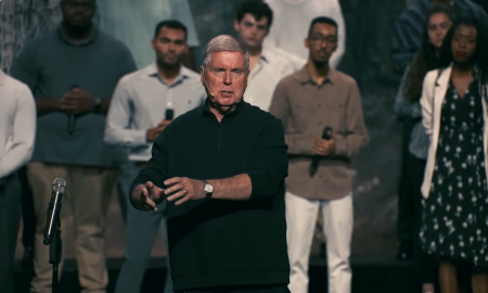 Jim Cymbala, senior pastor of The Brooklyn Tabernacle in Brooklyn, New York, speaks to his congregation about the response to the assassination of Christian conservative activist Charlie Kirk on Sept. 14, 2025.