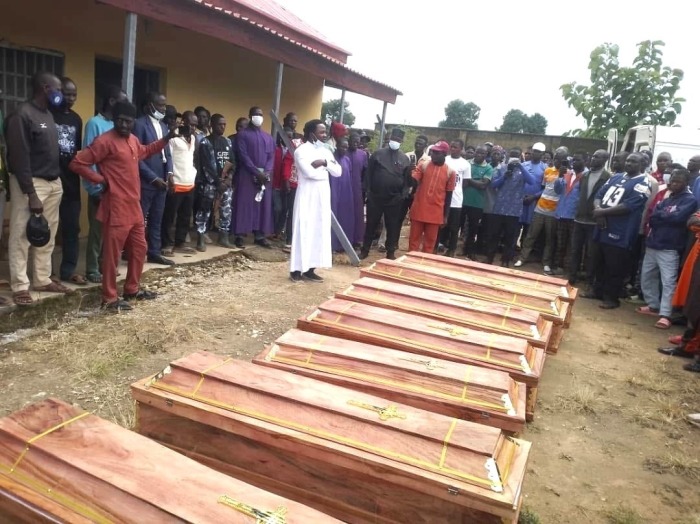 Funeral of Christians killed on Aug. 28, 2025, in Kauru County, Kaduna state, Nigeria.