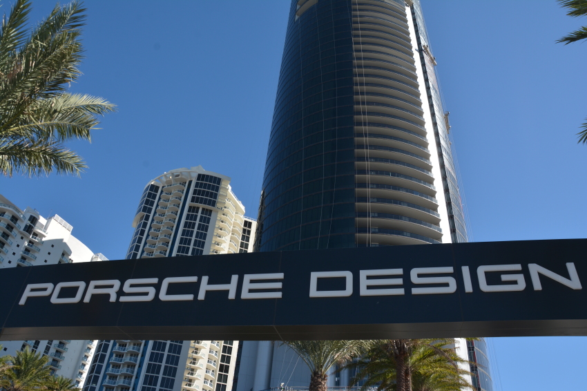 The Porsche Design Tower in Sunny Isles Beach, Fla.