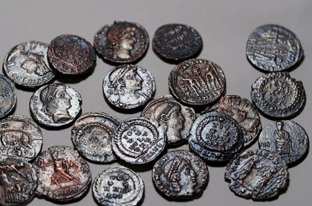 Some of the coins found 