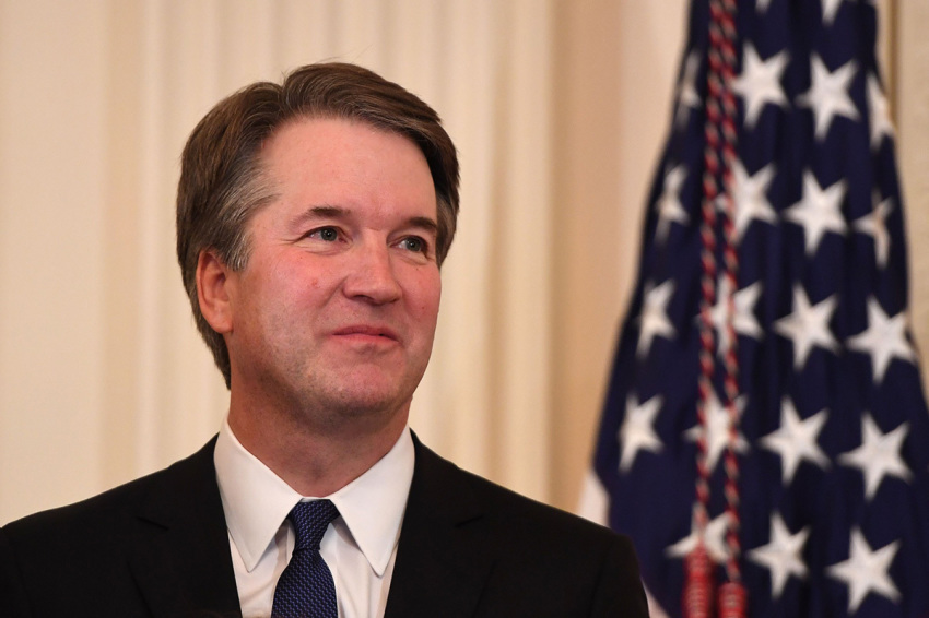 U.S. Judge Brett Kavanaugh looks on as the U.S. President announces him as his nominee to the Supreme Court in the East Room of the White House on July 9, 2018, in Washington, D.C.