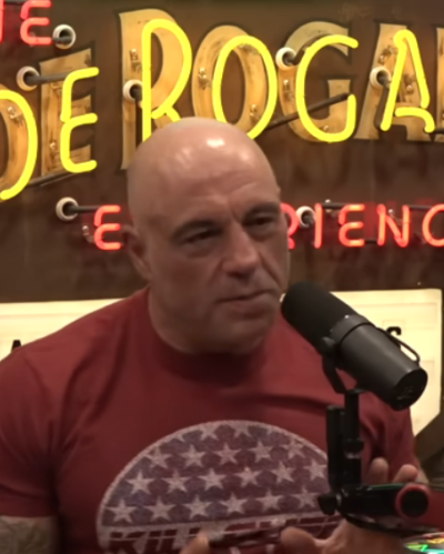A screenshot of podcaster Joe Rogan in an episode of the