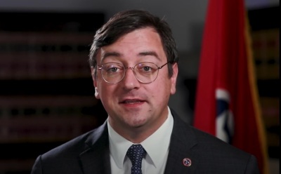 Tennessee Attorney General Jonathan Skrmetti in a video uploaded to YouTube in September 2022.