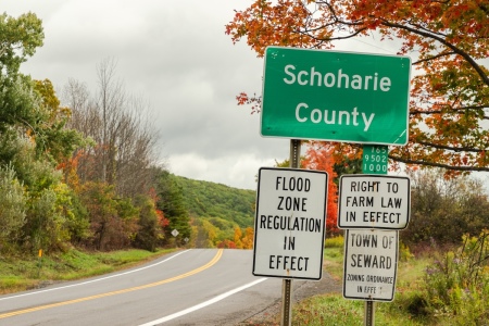 Driving from Cooperstown to Schoharie County, New York.