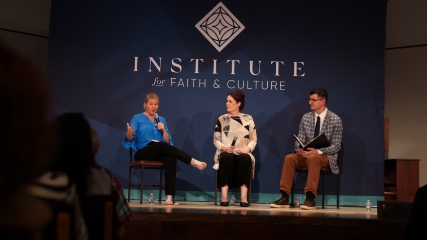 From left to right: author Christine Sneeringer, parent activist Amy Attenbery and CP opinion writer Brandon Showalter participate in CP's 