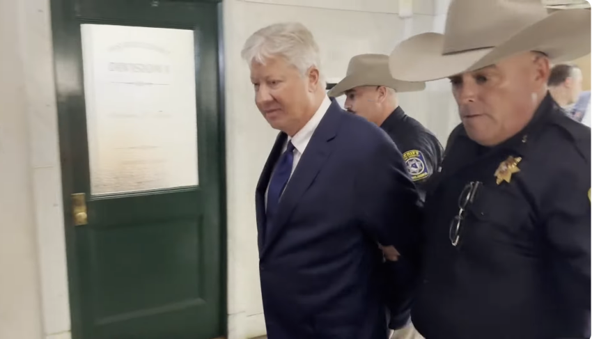 Gateway Church founder Robert Morris is escorted to jail on October 2, 2025 after pleading guilty to five counts of lewd or indecent acts with a child.