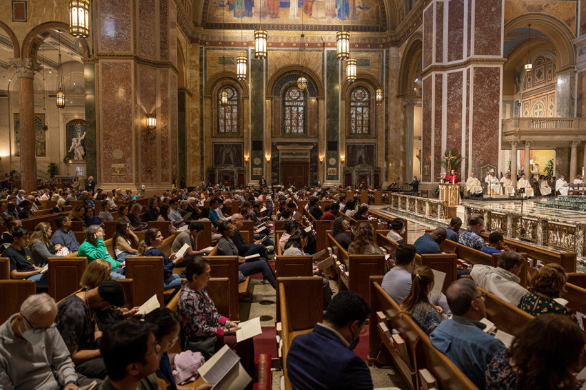 Thursday mass at Cathedral of St. Matthew the Apostle on April 06, 2023, in Washington, D.C.