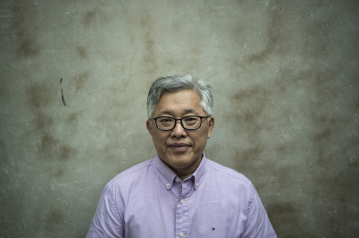 This photo taken on Sept. 12, 2018, shows Jin Mingri, head pastor of the Zion Church, posing in Beijing days after authorities shut down one of China's largest underground Protestant churches.