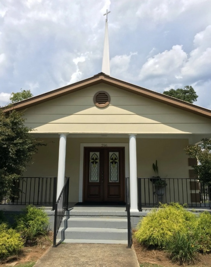 Soapstone Baptist Church of Pickens County, South Carolina. The congregation traces its origins to the 1860s, when it was founded by a group of former slaves.