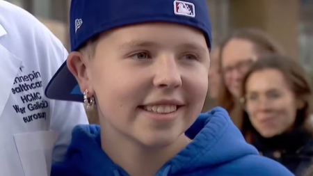 Sophia Forchas, 12, who was one of the children shot during the mass shooting at Annunciation Catholic Church in Minneapolis in August, left the hospital Thursday.