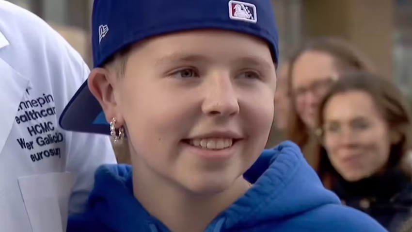 Sophia Forchas, 12, who was one of the children shot during the mass shooting at Annunciation Catholic Church in Minneapolis in August, left the hospital Thursday.