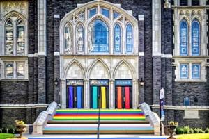 UMC church paints steps in rainbow colors in opposition to governor’s directive