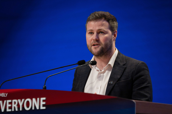 डॉ. कैलम मिलर 28 अक्टूबर, 2025 को सियोल, दक्षिण कोरिया में वर्ल्ड इवेंजेलिकल अलायंस जनरल असेंबली को संबोधित करते हैं।