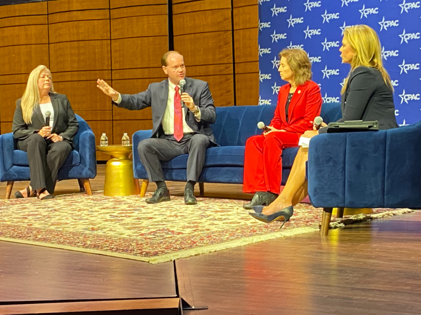 ADF International Senior Counsel Sean Nelson discusses the persecution of Nigerian Christians during a panel discussion at a CPAC Summit on Ending Christian Persecution in Washington, D.C., Oct. 30, 2025. 