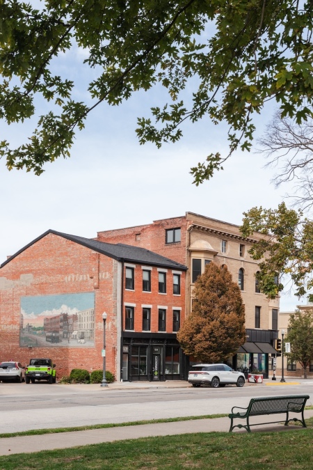 A view of downtown Quincy, Illinois, from Washington Park.