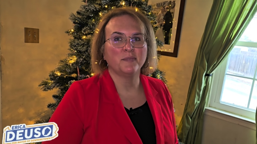 Erica Deuso, above, was elected in Downingtown, Pennsylvania, the first transgender-identifying mayor in the commonwealth on Nov. 4, 2025.