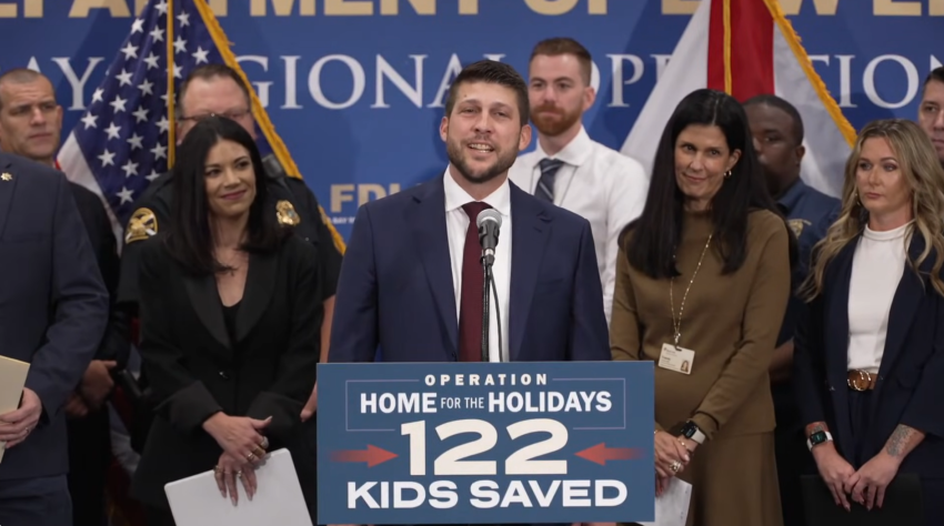 Florida Attorney General James Uthmeier announced the "largest child rescue mission in history" on Nov. 17, 2025.
