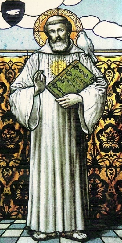 Saint Columbanus (543-615), an Irish monk and missionary known for his founding of monasteries in mainland Europe. 