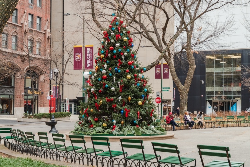 Chicago, Illinois, during Christmas