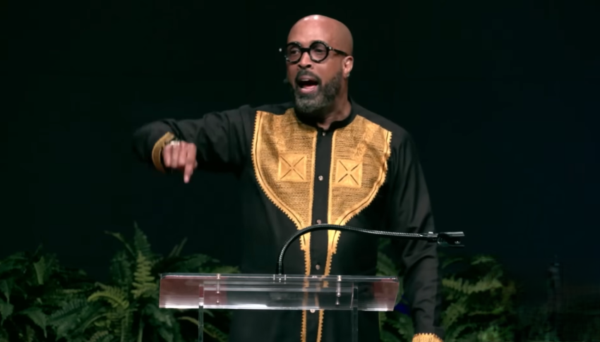The Rev. Frederick Douglass Haynes III preaches at his 13,000-member Friendship-West Baptist Church in Dallas, Texas, on Sunday, Dec. 7, 2025.