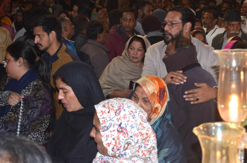Christians mourn the killing of the Rev. Kamran Salamat in Gujranwala, Pakistan, on Dec. 6, 2025.
