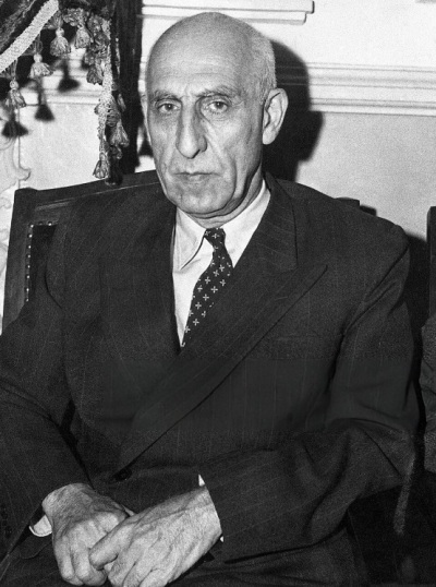 Mohammad Mosaddeq (also transliterated Mosaddegh), former prime minister of Iran who was overthrown in 1953. 