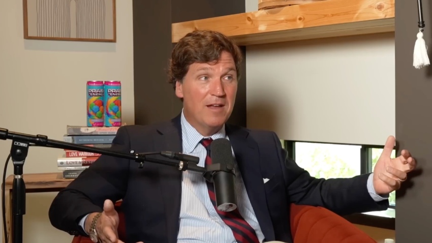 Political commentator Tucker Carlson discusses the dangers of pornography-induced fetishes during an interview on the "Bryce Crawford Podcast" that aired Jan. 5, 2025.