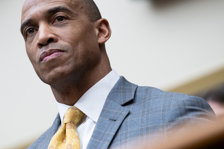 Secretary of Housing and Urban Development Scott Turner testifies during a House Financial Services Committee hearing on "Oversight of the Department of Housing and Urban Development and the Federal Housing Administration," on Capitol Hill in Washington, DC, Jan. 21, 2026.