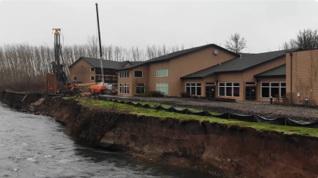 The existence of Life Bible Church in Harrisburg, Ore., is now threatened by significant land erosion from the Willamette River.