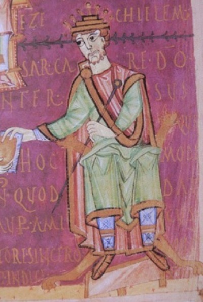 An 11th century depiction of Holy Roman Emperor Henry II.