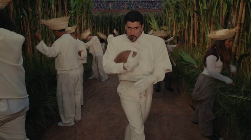 Bad Bunny performs during the Super Bowl LX halftime show in Santa Clara, California, on Feb. 8, 2026. 