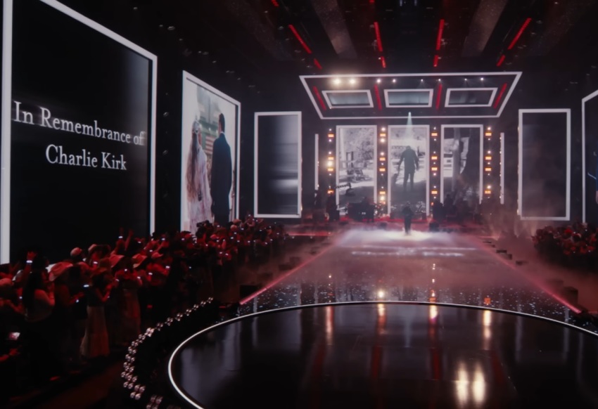 Kid Rock performs during the Turning Point USA "All-American Halftime Show" on Feb. 8, 2026. 