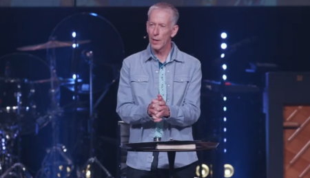 Pastor Rod Loy speaks at Christ Place Church on Nov 11, 2024. 