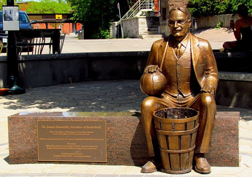 James Naismith sculpture in Almonte, Ontario, dedicated July 2011