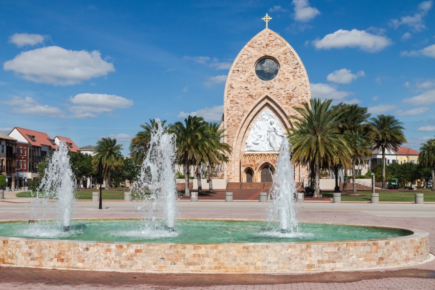 Ava Maria Roman Catholic Church in Ava Maria, Florida.