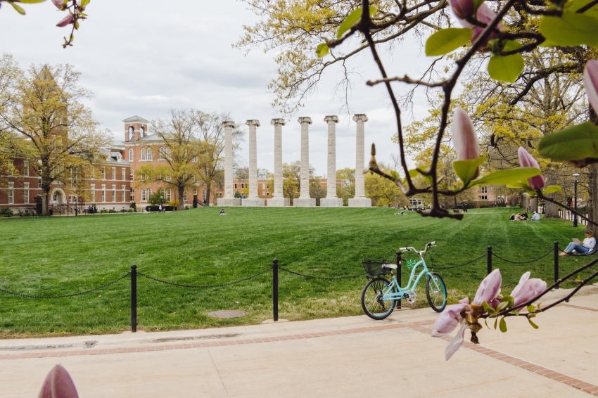 The Francis Quadrangle on the University of Missouri campus in Columbia, Missouri.